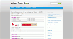 Desktop Screenshot of keepthingssimple.net