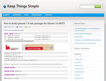 Tablet Screenshot of keepthingssimple.net